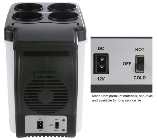Автомобільний міні-холодильник Cooling and Warming Refrigerator 6L, Холодильник для машини