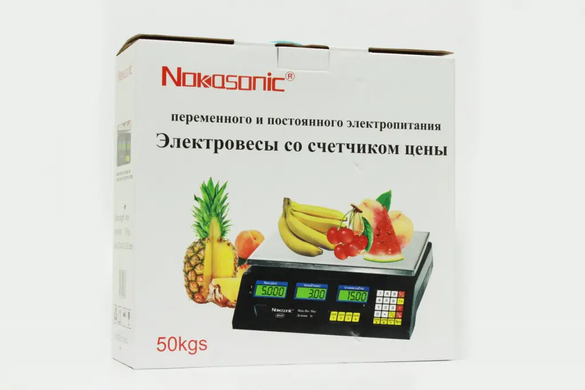 Весы торговые электронные со счетчиком на 50 кг Nokasonic NK-50kg, Черный