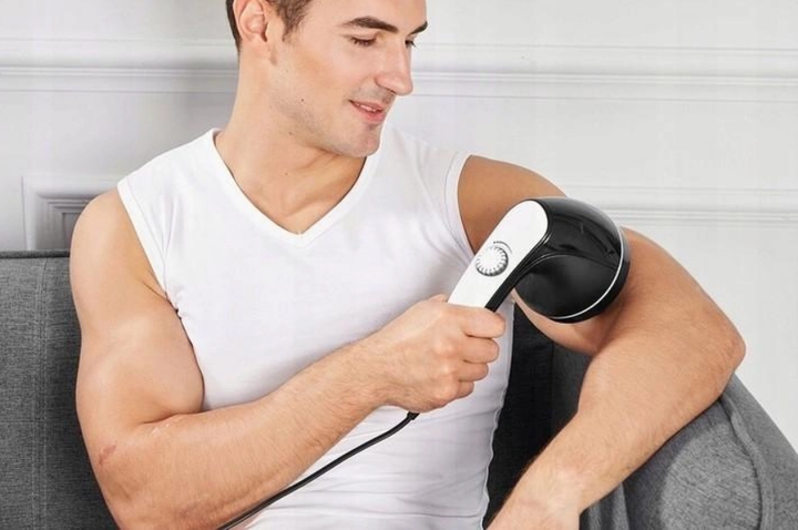 Антицелюлітний масажер Body Massage, 4 насадки / Вібромасажер з ІЧ підігрівом / Масажер для тіла