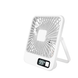 Портативний вентилятор з регулюванням на 180&deg; та дисплеєм USB White