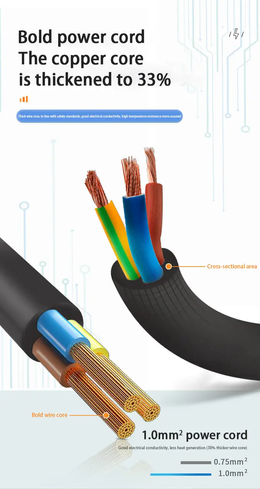 Сетевой фильтр питания UA Power Socket F09U 3 розетки +4USB +Type-C Port 2m, сетевой удлинитель розеток