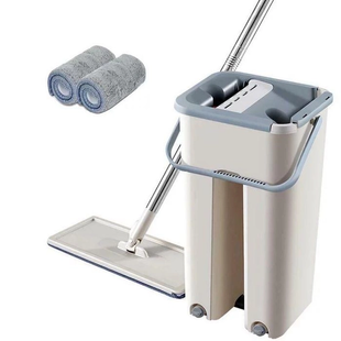 Швабра з відром і самовіджимом , Spin Mop Scratch Cleaning 360, швабра ледарка  6 л