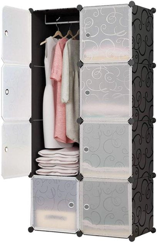 Пластикова шафа Storage Cube Cabinet MP-39-61, 7 секцій, Черный