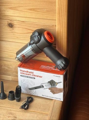 Автомобильный пылесос с разными насадками Vacuum cleaner ly-597, ручной пылесос для авто на аккумуляторе
