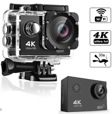 ЕКШН-КАМЕРА 4K Action Camera WI-FI 16 MPX WI-FI, Черный