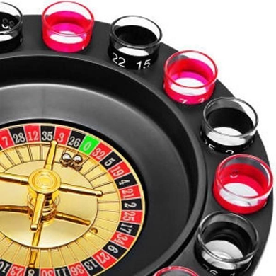 Рулетка зі стопками Drinking Roulette Set i3-90 алко рулетка казино на 16 чарок, Разноцветный