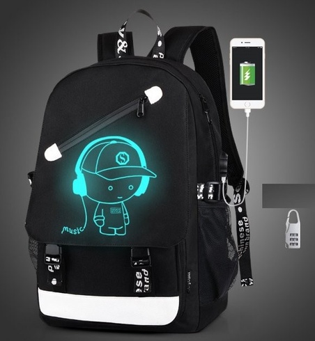 Рюкзак Senkey & Style Music з USB світиться в темряві