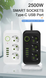 Сетевой фильтр питания UA Power Socket F09U 3 розетки +4USB +Type-C Port 2m, сетевой удлинитель розеток