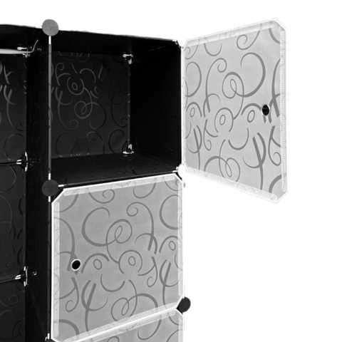 Пластикова шафа Storage Cube Cabinet MP-39-61, 7 секцій, Черный