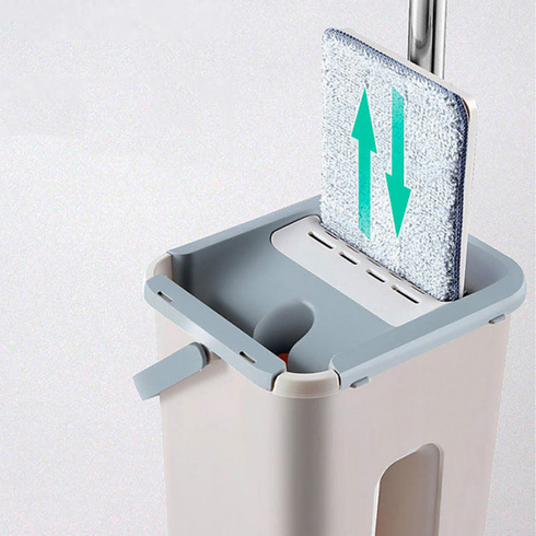 Швабра з відром і самовіджимом , Spin Mop Scratch Cleaning 360, швабра ледарка  6 л