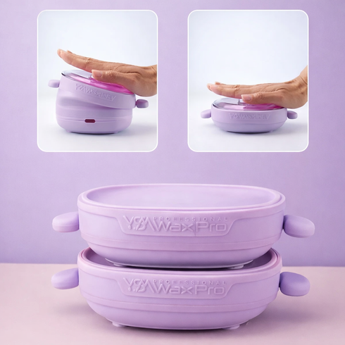 Воскоплав баночний силіконовий складаний Wax Warmer YSM-1002A 400 мл 100 Вт, Рожевий