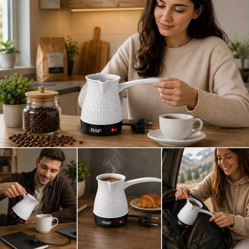 Турка электрическая 600Вт Electric Coffee Pot RAF R.126 / Дорожная турка RAF от 220В