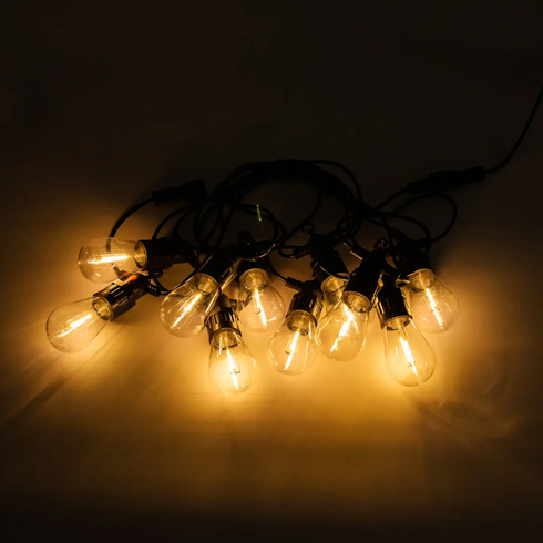 Вулична гірлянда ретро-формату на 10 Led-ламп, довжина 5 метрів, тепле біле освітлення