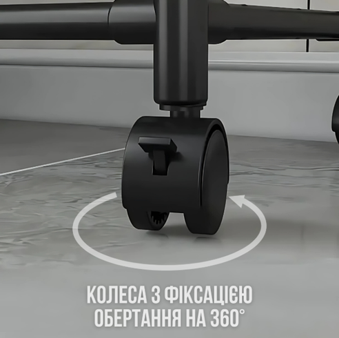 Полиця етажерка TVT-02 6 ярусів 170х42х32см Чорна