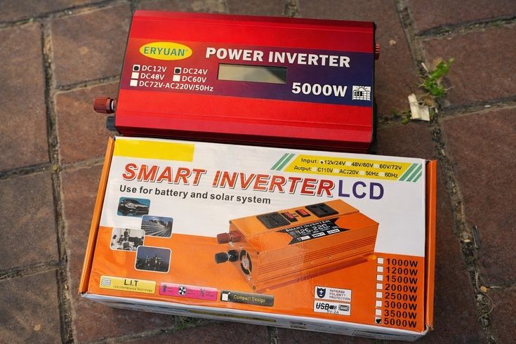 Автомобільний інвертор з 12V/24V на 220V 5000W LCD SMART / Перетворювач напруги