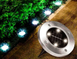 Садовый уличный светодиодный фонарь-подсветка на солнечной батарее Solar Pathway Lights 4шт 12см