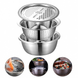 Багатофункціональний кухонний набір з нержавіючої сталі 3 в 1 Metal Basket Cutter