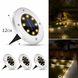 Садовый уличный светодиодный фонарь-подсветка на солнечной батарее Solar Pathway Lights 4шт 12см