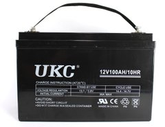 Гелевый аккумулятор UKC 12V 100A для котла и солнечных панелей