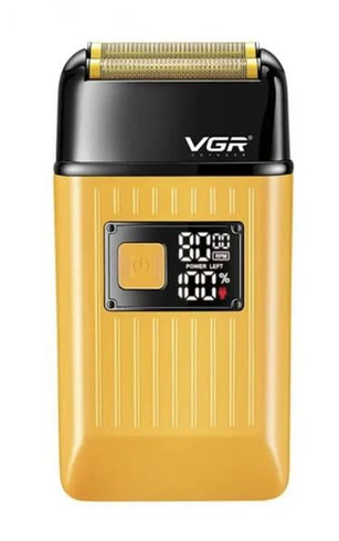 Чоловіча акумуляторна електробритва VGR V-357 шейвер для сухого та вологого гоління, Waterproof IPX6, висувний триммер, LED Display