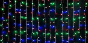Светодиодная гирлянда Водопад 240LED 2х2.5м 220V микс прозрачный провод