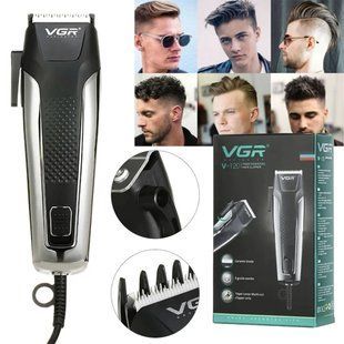Машинка для стрижки волос VGR V 120 / Профессиональная машинка для стрижки+ 8 насадок и ножницы