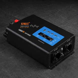 Преобразователь AC/DC 1800W AX Sine с чистым синусом / Инвертор с дисплеем и выходами: 3 x USB, 1 x Type-C / Преобразователь напряжения
