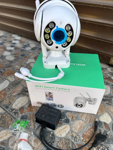 Уличная камера UKC ICsee Видеонаблюдения WIFI IP беспроводная наружная поворотная PTZ 360 с блоком питания
