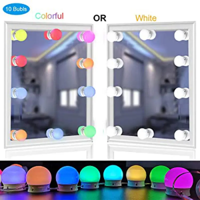 Подсветка для зеркала с пультом регулировкой яркости цвета Vanity Mirror Lights RGB разноцветная, Разноцветный