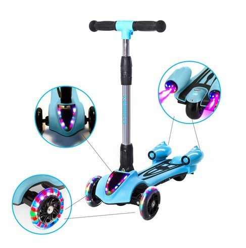 Выпадает колесо Детский турбо - самокат с дымом и музыкой GLANBER, красный