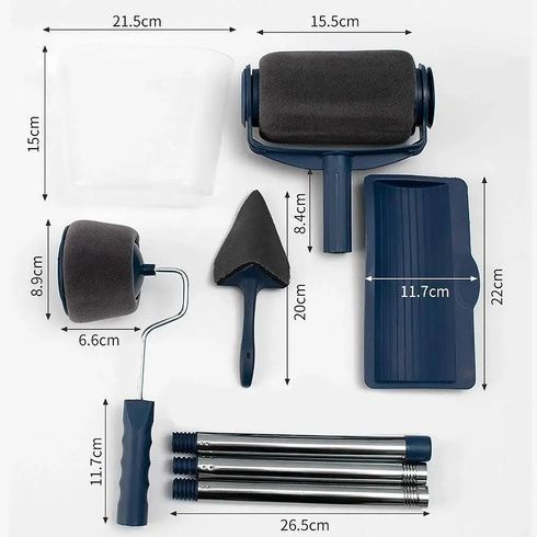 Комплект малярных валиков Paint Roller с резервуаром для краски 7 предметов