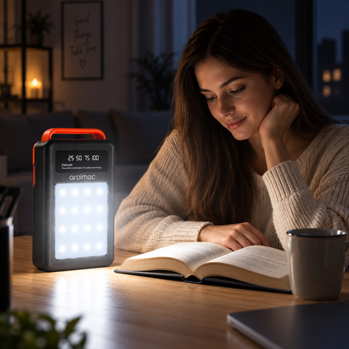 Повербанк Aroimac 80000 mAh (56-68) / PowerBank с LED-фонарем и цифровым индикатором заряда