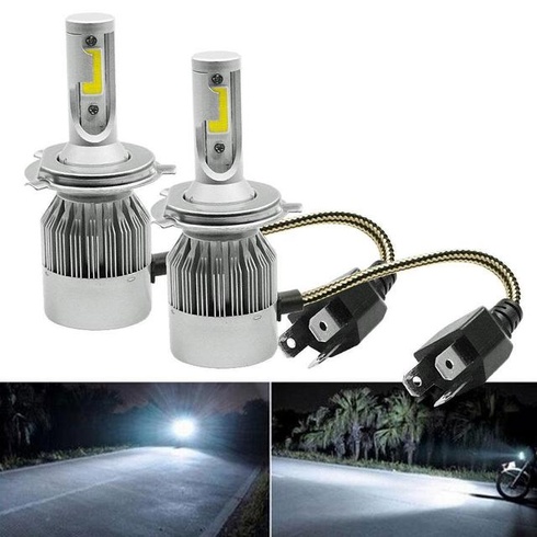 Светодиодные автомобильные LED лампы C6 H4 ближний 12-24В, Серебристый