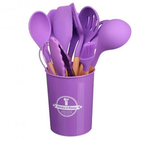 Набір кухонного приладдя силіконовий Kitchen Set RB-2239 чорний (12 предметів)