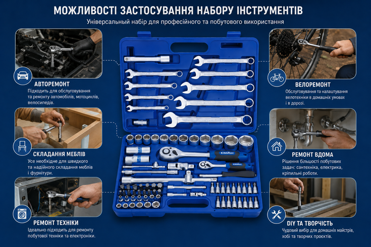 Набор инструментов 82 предмета / Набор ручного инструмента профессиональный 82 шт