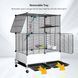 Клетка для птиц + игрушки на колесах KP-84 73х37х139
