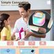 Портативна Bluetooth-колонка T7 з LED підсвічуванням / Караоке-колонка для дітей та дорослих 2 мікрофони Біла