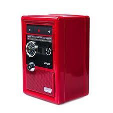 Скарбничка рожева Металевий Сейф Metal Safe Radio Радіо