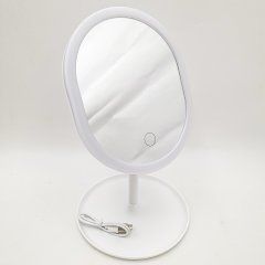 Зеркало с Led подсветкой  овальное косметическое для макияжа , Белый