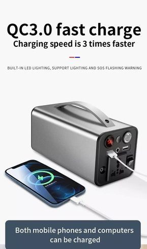 Портативна зарядна станція OKD180 45000мАг / Електростанція для дому / Power Bank / Повербанк 180Вт, 2хUSB, DC12V,