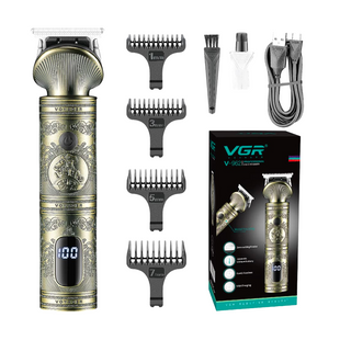Триммер для стрижки с LED-дисплеем VGR V-962, Серебристый