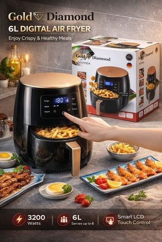 Аэро-фритюрница Gold Diamond TK 09904 6л 3200 Вт безмасляная мультипечь
