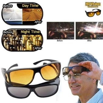 Антибликовые очки для водителей HD Vision Wrap Arounds 2шт. Очки антифары Водительские очки