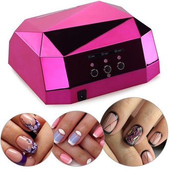 Лампа для ногтей 36W Diamond Pink, Розовый