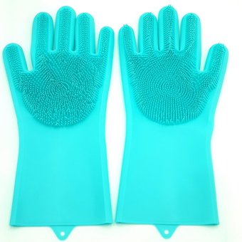 Багатофункціональні силіконові рукавички для миття та чищення посуду
