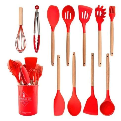 Набор кухонных принадлежностей силиконовый Kitchen Set RB-2239 серый (12 предметов)