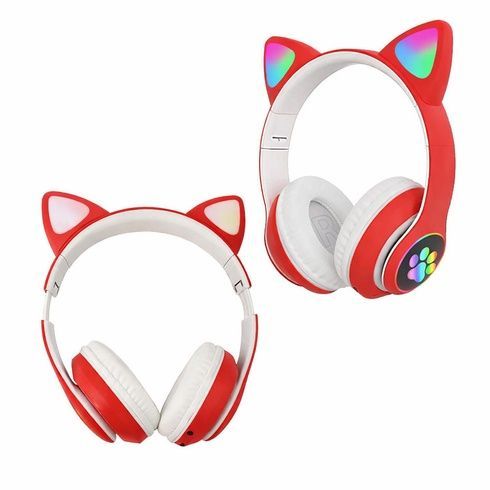 Беспроводные наушники Cat STN-28 / Гарнитура с микрофоном FM радио Bluetooth синий