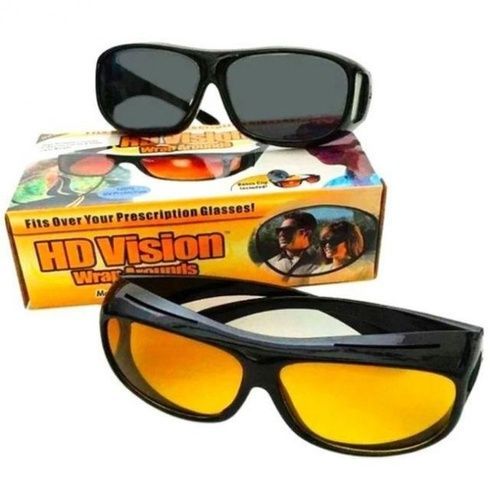 Антибликовые очки для водителей HD Vision Wrap Arounds 2шт. Очки антифары Водительские очки