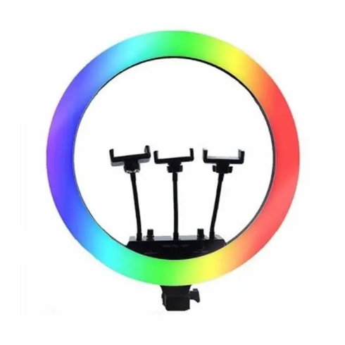 Кільцева LED лампа RGB MJ18 45см 3 кріплення