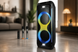 Портативная акустика ZXX-5580 / Колонка с Bluetooth для караоке с микрофонами / Аккумуляторная колонка с RGB-подсветкой FM и TWS